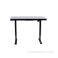 USB Ufficio di ricarica Black Glass Standing Electric Desk